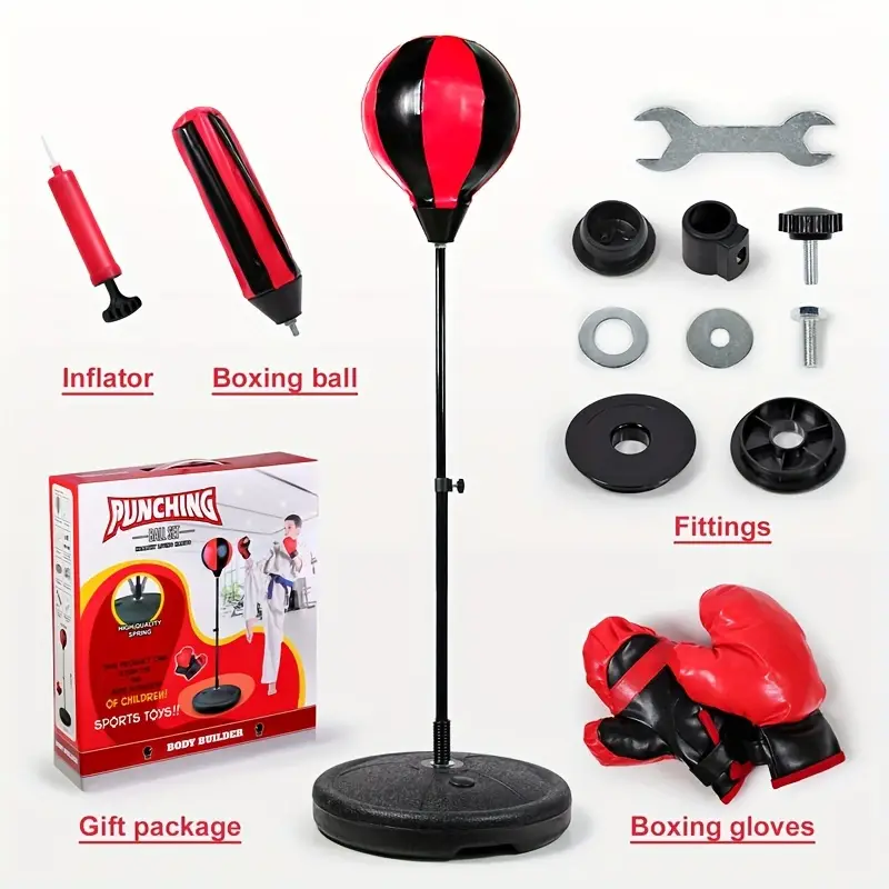 Boxing Bags For Kids Boxing Gloves Included | Boxing Bag Set Adjustable Kids Boxing Bag With Holder