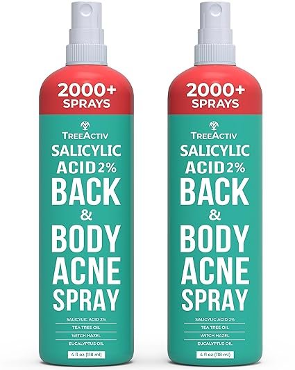 Salicylic Acid Back & Body Acne Spray, Back Acne Solution For Women And Men, Acne Body Spray with Te