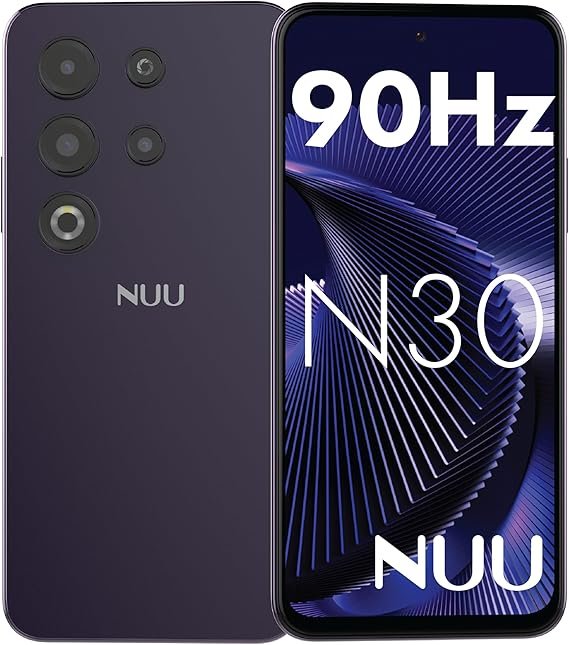 NUU N30 Cell Phone Unlocked for T-Mobile, Mint, Metro, Qlink, Tello 6GB/128GB, Teen Phone, Dual SIM 