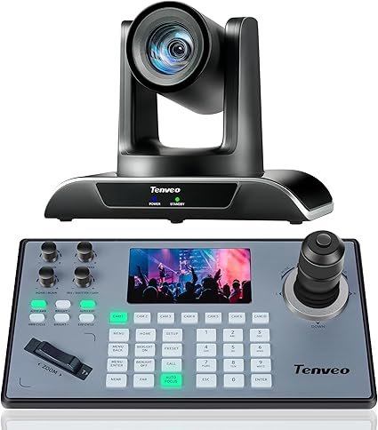 Tenveo PTZ Camera and Controller - 20X Optical Zoom PTZ Camera with HDMI/USB3.0/LAN(PoE) and PTZ Con