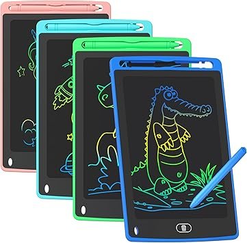 4 Pack LCD Writing Tablet for Kids, 8.5 Inch Colorful Doodle Board Drawing Tablet, Educational Learn