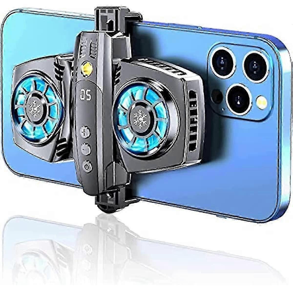 Mobile phone radiator semiconductor mobile phone cooling fan with temperature display and adjustment