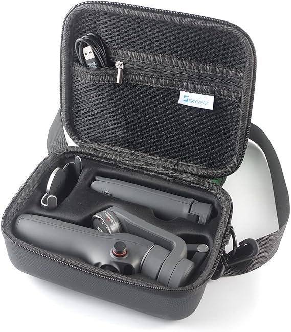 Skyreat Osmo Mobile 6 Case,PU Leather Portable Storage OM 6 Case Shoulder Bag for DJI OM 6 Smartphon