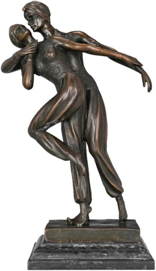 Home Decoration Statue Sculpture Appreciation Dance Sculpture Bronze Man and Woman Dancing Statue Fi