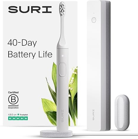 Electric Toothbrush - Sustainably Designed in California. Electric Toothbrushes Adults. Durable Slim