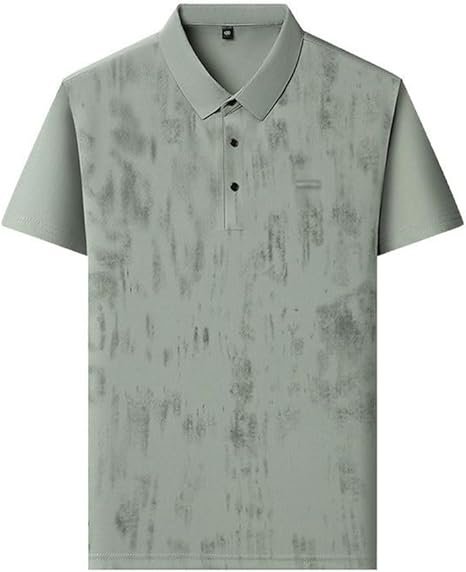 Green Polo Shirts for Men Golf Casual Short Sleeve Button Summer T Shirt Classic Basic Men's Polo To